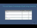 009 Time and Space Complexity of Stack using Linked List