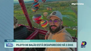 Praia Grande inicia buscas por piloto de balão que desapareceu no domingo
