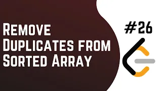 LeetCode 26 Remove Duplicates from Sorted Array Python