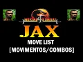 Mortal Kombat 4 PS1 - Jax Move List