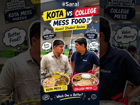 Kota Hostel Food vs IIIT Nagpur Mess Food! π | Honest Review | IIT Status #shorts