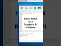 Simplest Python program on a Raspberry Pi single board computer