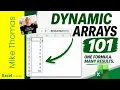 Excel Dynamic Arrays 101