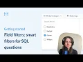 Field filters smart filters for SQL questions Metabase tutorial
