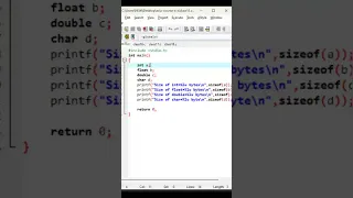 Class 13 SizeOf operator in C Language