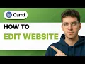 How to Edit a Carrd Website 2026 Full Guide