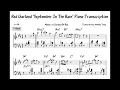 Red Garland "September In The Rain" Piano Transcription