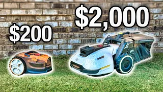 cheap vs expensive robot lawn mower wire free 