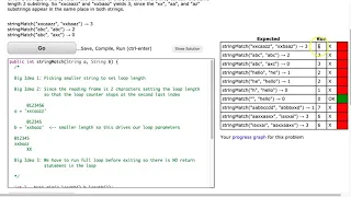 Codingbat - stringMatch Java