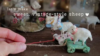 baaaad art happens - keep going how to make putz-style sheep a beginner spun cotton project
