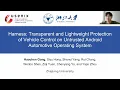 USENIX Security 25 - Harness Transparent and Lightweight Protection of Vehicle Control on