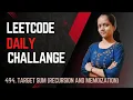 Leetcode 494 Target Sum Java Recursion Memoization