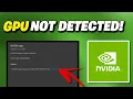 How To Fix NVIDIA Graphics Card Not Detected In Windows 11 - NEW 2026
