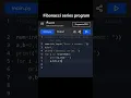 Fibonacci series program by using for loop -python