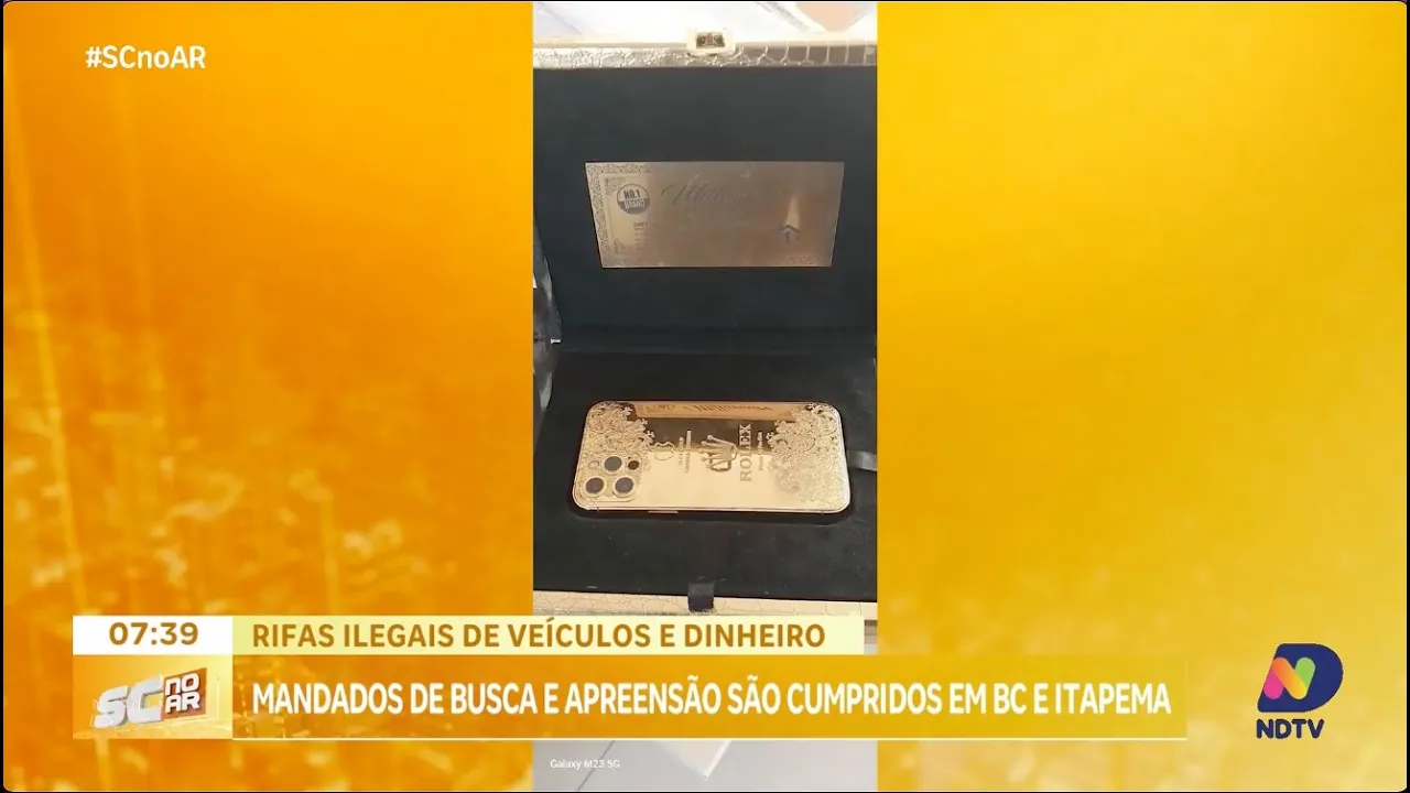 Polícia realiza operação em BC e Itapema contra rifas ilegais de veículos e dinheiro