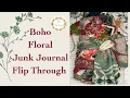 Boho Floral Junk Journal Flip Through
