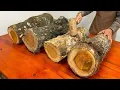 Ideas ​​Making A Neoclassical Wood Chair From Round Tree Trunks With Very Low Cost - woodworking