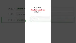 Random Numbers in Python