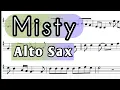 Download Lagu Misty I Alto Sax Sheet Music Backing Track Play Along Partitura