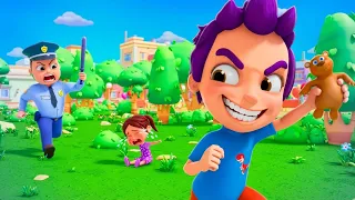 i ll be a police officer song thief chase cartoon kids safety rules fun police story for kids
