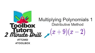 Multiplying Polynomials Example Problem 1 Distributive Method