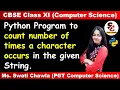 Python Program Count the frequency of a character in a string String Manipulation