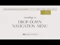 How to create a Drop Down Navigation Menu Squarespace 7 1 Tutorial 2024