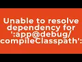 Unable to resolve dependency for app
