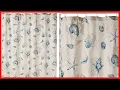 Madison Park Bayside Print Cotton Fabric Long Shower Curtain Coastal Shower Curtains for Bathroom