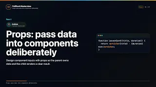 Props pass data into components deliberately Explained FullStack Masterclass React Course