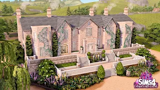 english manor exterior ts4colossalcastlecollab no cc the sims 4 speed build