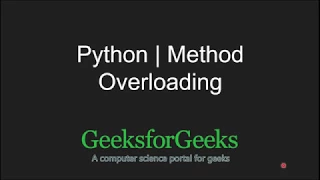 Python Programming Tutorial Method Overloading GeeksforGeeks