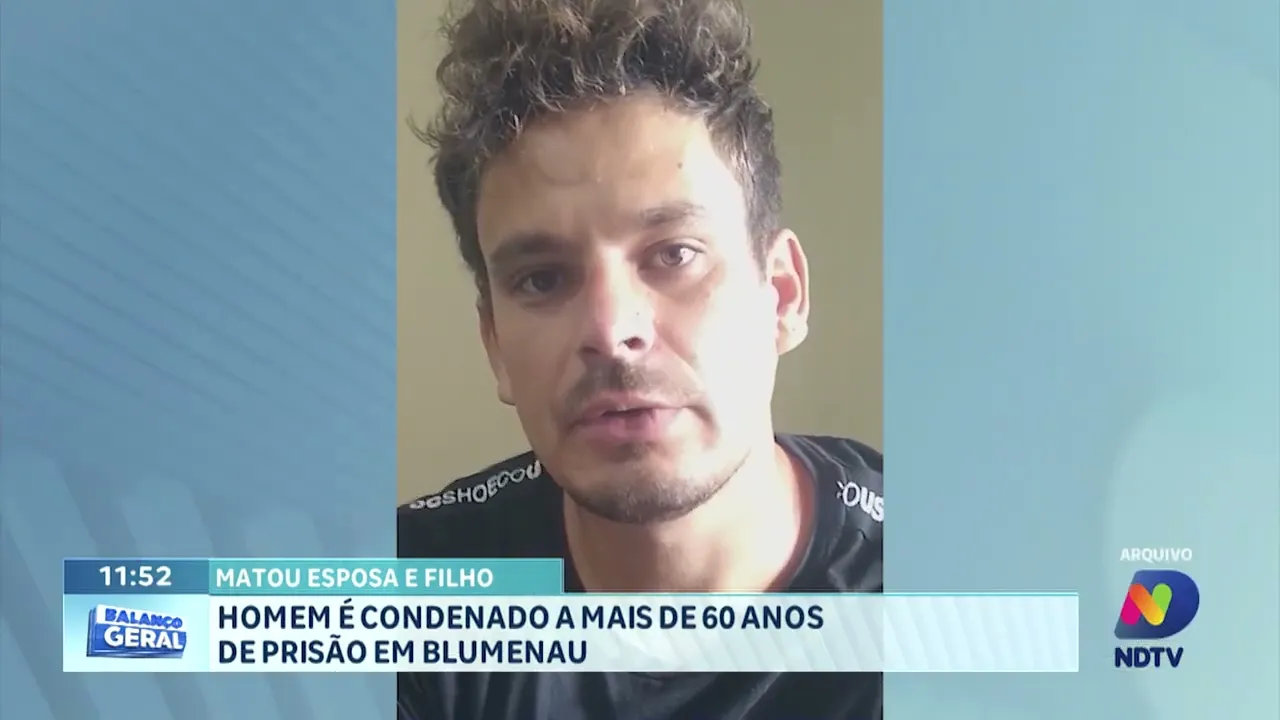 Homem é condenado a mais de 60 anos de prisão em Blumenau