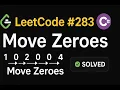 LeetCode 283 Move Zeroes C Solution Two Pointer Approach