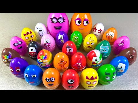 Download MP3 Picking BIG Eggs Numberblocks \u0026 Alphablocks SLIME with Rainbow Eggs CLAY ! Satisfying ASMR Videos