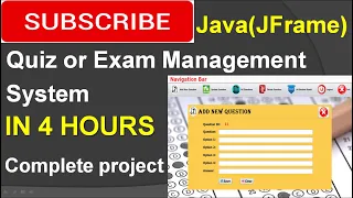 Quiz or Exam Management System in java JFrame Netbeans Mysql Complete Project step by step