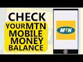 HOW TO CHECK YOUR MTN MOBILE MONEY BALANCE