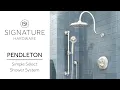 The Pendleton Simple Select Dual Rainfall Shower System with Handshower