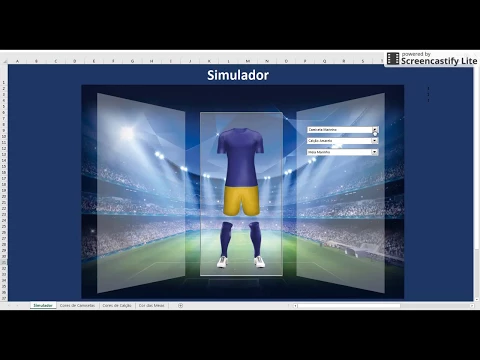 Download MP3 Simulador de Uniformes Esportivos no Excel