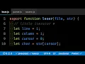 Writing a JavaScript lexer scanner tokeniser in JavaScript