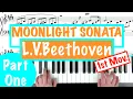 Download Lagu How to play MOONLIGHT SONATA 1st Movement - Ludwig van Beethoven (PART 1) Piano Tutorial