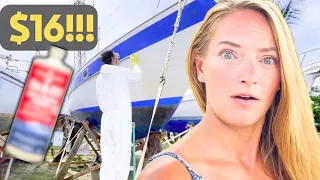 ⛵️The $16 BOAT PRODUCT YOU DIDN’T KNOW YOU NEEDED😳| Hallberg Rassy 352 Sailboat Refit