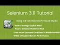 21 How to manage Explicit Wait Selenium 2018 Tutorial using C Visual Studio
