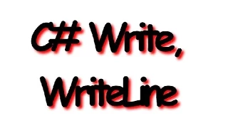C 002 Write WriteLine