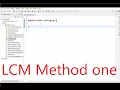 JAVA program to find LCM