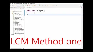 JAVA program to find LCM