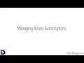 Managing Azure Subscriptions when working with D365 Trial Instances