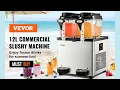 VEVOR 12L Commercial Frozen Drink Slush Machine Margarita Maker 3 2Gal Ice Maker
