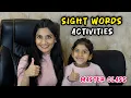 Sight words Activities Ways to improve a child s focus Best way to revise and practice Phonics