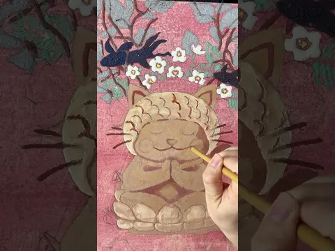 A little cat praying for peace.